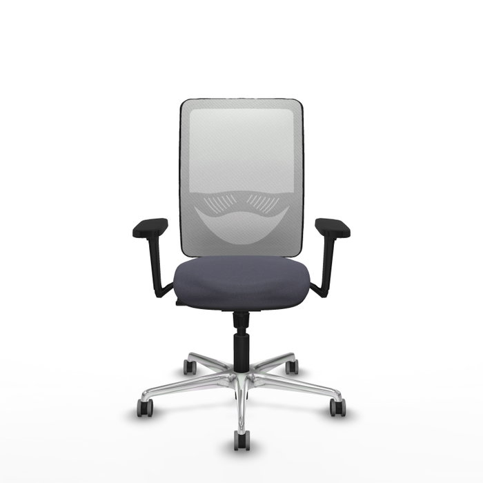 PIQUERAS Y CRESPO Silla de oficina Zulema con mecanismo Sincro, Gris oscuro y Blanco PIQUERAS Y CRESPO Silla de oficina Zulema con mecanismo Sincro, Gris oscuro y Blanco