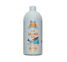 Brit Care Aceite de Salmón 1L - Suplemento con Omega 3 EPA y DHA para Perros - Piel, Pelo y Salud Articular