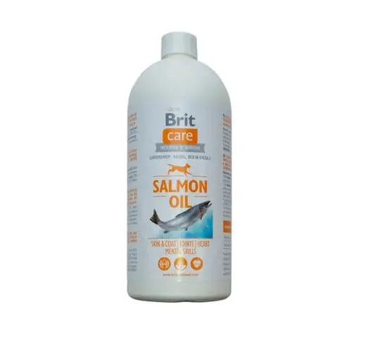 Brit Care Aceite de Salmón 1L - Suplemento con Omega 3 EPA y DHA para Perros - Piel, Pelo y Salud Articular Brit Care Aceite de Salmón 1L - Suplemento con Omega 3 EPA y DHA para Perros - Piel, Pelo y Salud Articular