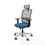 PIQUERAS Y CRESPO Silla de oficina Haches Azul claro y Gris