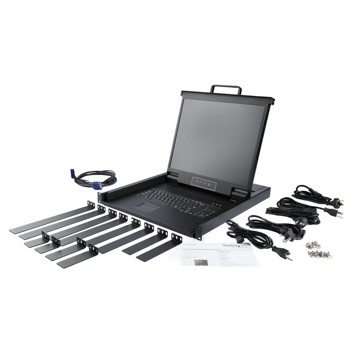 StarTech Consola KVM Rack 1U con Monitor LCD 17" VGA, USB, Teclado QWERTY, MTBF 50000h, para Servidores - RackConsole 1HE