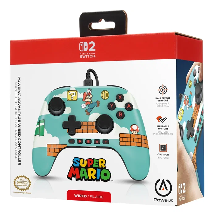PowerA Advantage Multicolor USB Gamepad Analógico/Digital para Nintendo Switch 2