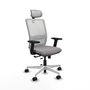 PIQUERAS Y CRESPO Silla de oficina Haches Gris y Blanco