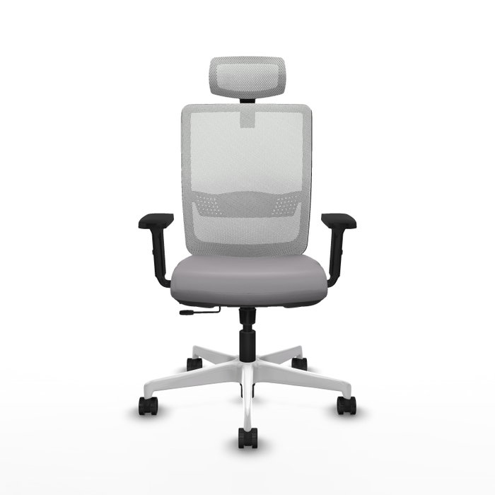 PIQUERAS Y CRESPO Silla de oficina Haches Gris y Blanco