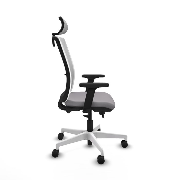 PIQUERAS Y CRESPO Silla de oficina Haches Gris y Blanco