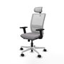 PIQUERAS Y CRESPO Silla de oficina Haches Gris y Blanco