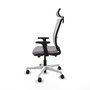 PIQUERAS Y CRESPO Silla de oficina Haches Gris y Blanco