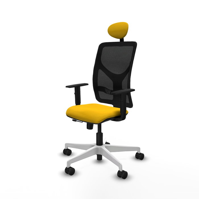 PIQUERAS Y CRESPO Silla de oficina Motilla con mecanismo Sincro/Traslack, Amarillo y Negro PIQUERAS Y CRESPO Silla de oficina Motilla con mecanismo Sincro/Traslack, Amarillo y Negro