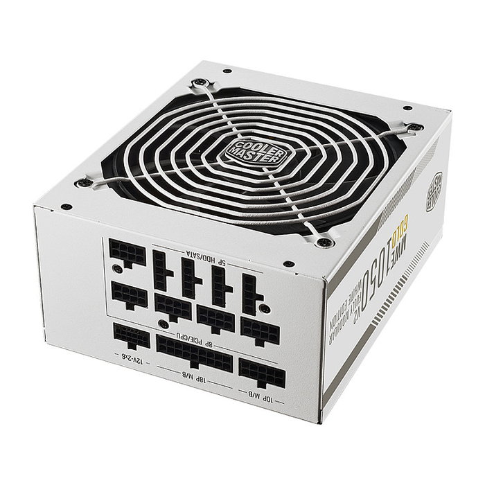 Cooler Master MWE Gold 1050 V2 White, Fuente de alimentación ATX 3.1 1050W 80 PLUS Gold certificada, color blanco, cableado totalmente modular, 14 cm FDB Fan