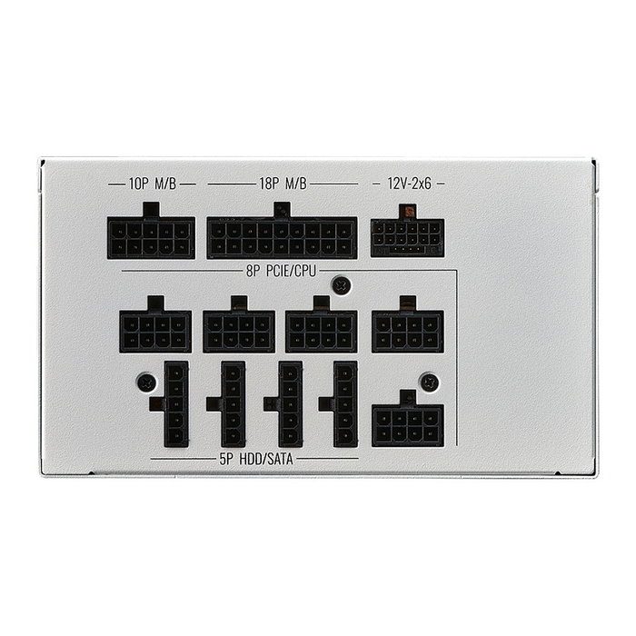 Cooler Master MWE Gold 1050 V2 White, Fuente de alimentación ATX 3.1 1050W 80 PLUS Gold certificada, color blanco, cableado totalmente modular, 14 cm FDB Fan