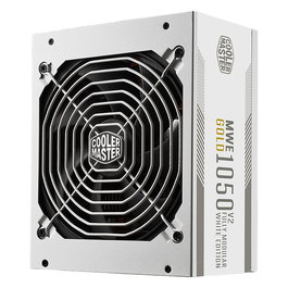 Cooler Master MWE Gold 1050 V2 White, Fuente de alimentación ATX 3.1 1050W 80 PLUS Gold certificada, color blanco, cableado totalmente modular, 14 cm FDB Fan
