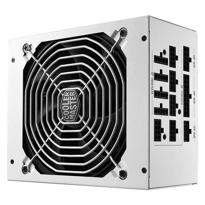 Cooler Master MWE Gold 1050 V2 White, Fuente de alimentación ATX 3.1 1050W 80 PLUS Gold certificada, color blanco, cableado totalmente modular, 14 cm FDB Fan