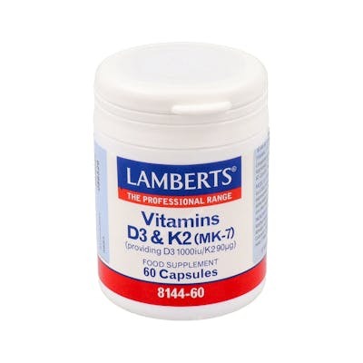 Lamberts Vitamina D3 1000 UI y K2 90 µg 60 cápsulas
