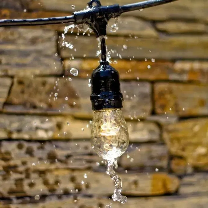 Lumisky MAFY 20 LIGHT Guirnalda de Luz Exterior - 10 m - 20 Bombillas Filamento Vintage E27 LED Blanco Cálido