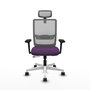 PIQUERAS Y CRESPO Silla de oficina Haches con mecanismo Sincro/Traslack Morado/Gris