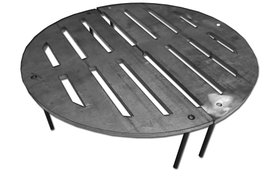 Juego parrilla acero interior para estufa leña chapa redonda