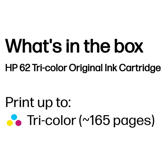 HP Cartucho de Tinta 62 Tri-Color