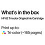 HP Cartucho de Tinta 62 Tri-Color