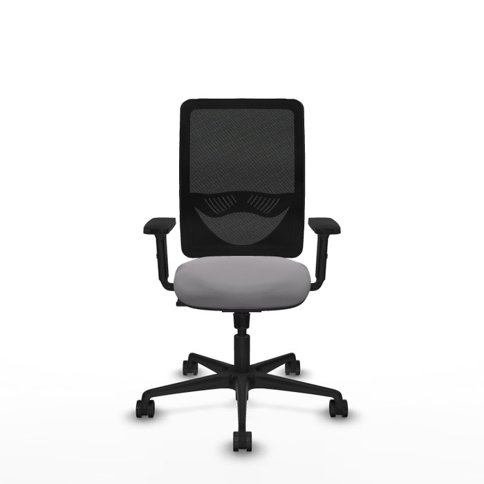 PIQUERAS Y CRESPO Silla de oficina Zulema con mecanismo Sincro, Gris y Negro