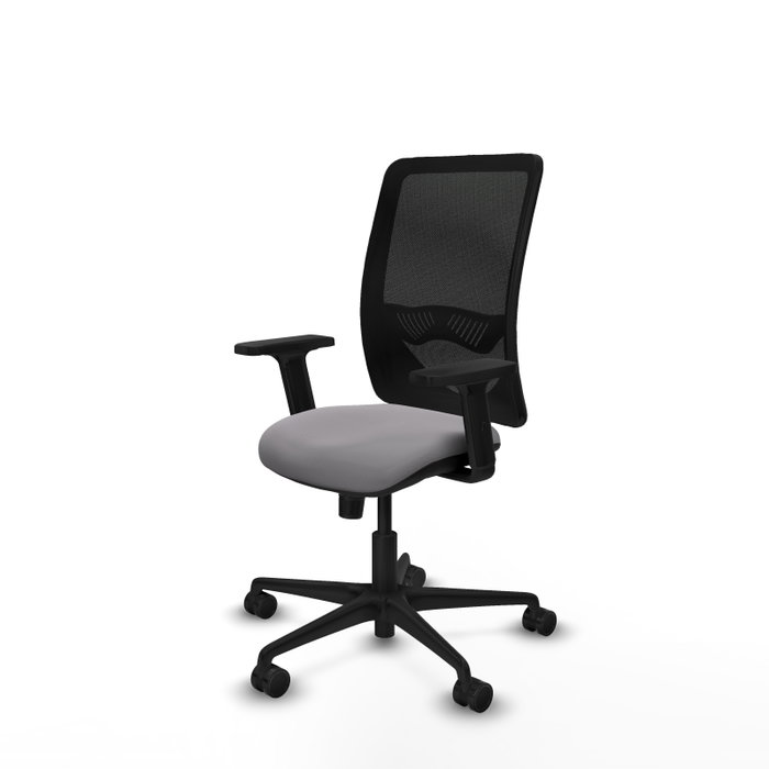 PIQUERAS Y CRESPO Silla de oficina Zulema con mecanismo Sincro, Gris y Negro