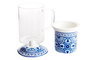 Mug Infusiones Mediterraneo DKD Home Decor Azul cm (2 Unidades)