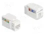 DeLOCK 90720 Módulo Keystone RJ45 Hembra a LSA Cat.6A UTP Plano Blanco