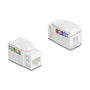DeLOCK 90720 Módulo Keystone RJ45 Hembra a LSA Cat.6A UTP Plano Blanco