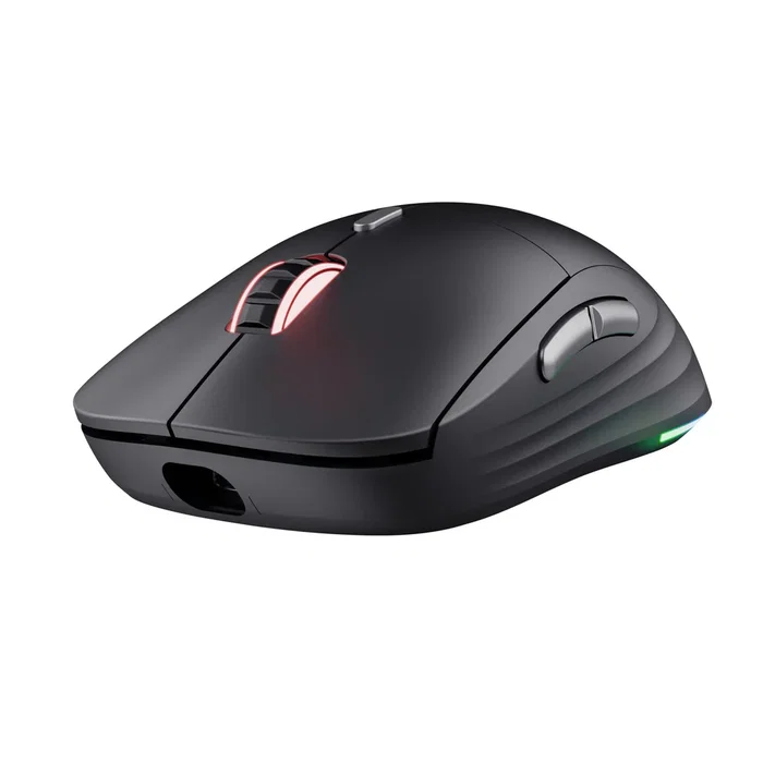 Trust Gaming GXT 926 Redex II Ratón Gaming Inalámbrico para Mano Derecha, Sensor Láser 10000 DPI, Batería Recargable, RGB, 6 Botones Programables, Negro