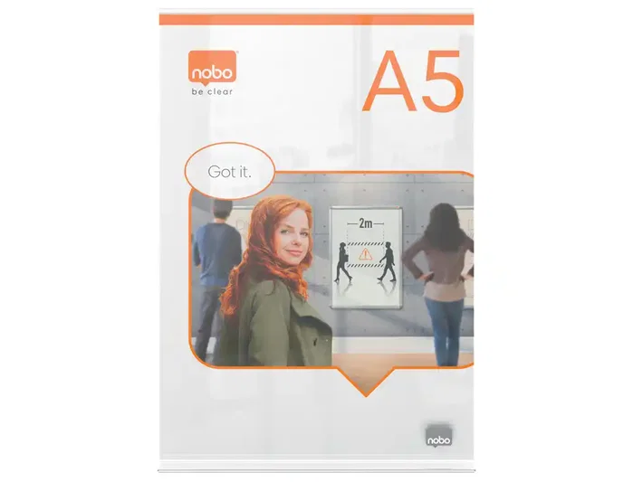 Nobo Portapóster de Sobremesa Acrílico Transparente DIN A5 (2 Unidades) Nobo Portapóster de Sobremesa Acrílico Transparente DIN A5 (2 Unidades)