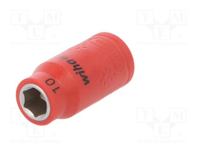 WIHA Vaso de 6 ángulos aislado HEX 10mm 3/8 de 45mm WIHA Vaso de 6 ángulos aislado HEX 10mm 3/8 de 45mm
