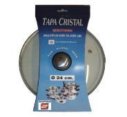 Tapa de cristal con acero inoxidable y válvula de 30 cm REF. 19008