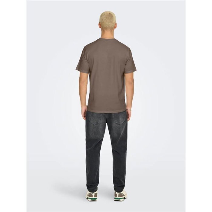 Camiseta de Manga Corta Hombre Only & Sons Onsdawson Reg Ss Vd Falcon Marrón claro 2-3 Años