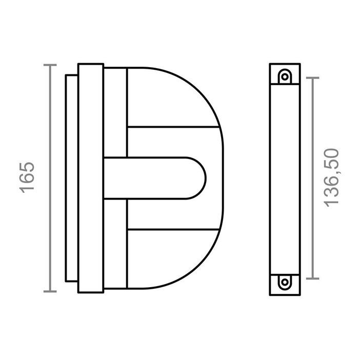 Micel PR03 Cajetín Grande de Obra Plástico Negro 185 x 65 x 130 mm