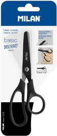 MILAN Tijera Escolar Bister Basic 13 cm Negro Serie Shadow