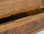 GINER Y COLOMER Mueble TV de Madera de Teca Maciza con 2 Puertas y 2 Cajones, 180 cm x 38 cm x 60 cm, Color Miel Claro