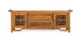 GINER Y COLOMER Mueble TV de Madera de Teca Maciza con 2 Puertas y 2 Cajones, 180 cm x 38 cm x 60 cm, Color Miel Claro