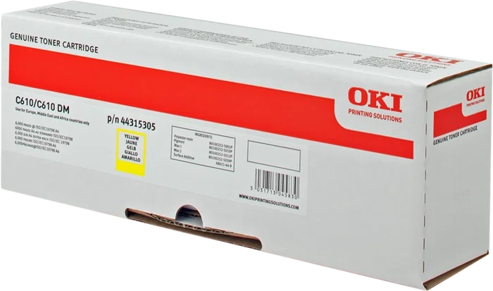 Oki Cartucho de tóner 44315305 Amarillo Oki Cartucho de tóner 44315305 Amarillo