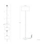 Lámpara de Suelo Puducherry [SKD-F1006] - Lámpara de Pie con Diseño Moderno para Salón, Dormitorio o Comedor - Apto para Bombilla LED E27