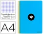Antartik Cuaderno Espiral A4 Tapa Dura 80 Hojas 90gr Cuadro 4mm con Margen Azul