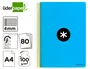 Antartik Cuaderno Espiral A4 Tapa Dura 80 Hojas 90gr Cuadro 4mm con Margen Azul