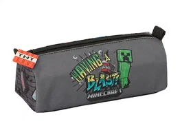 Safta Bolso Escolar Portatodo Minecraft Grafitti con Una Cremallera, Dimensiones 80 x 70 x 210 mm