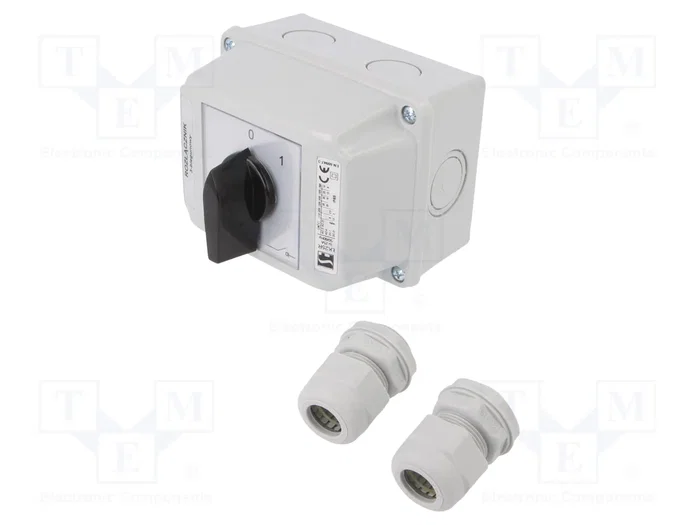 SPAMEL Interruptor de leva 25A 0-1 de 3 polos gris SPAMEL Interruptor de leva 25A 0-1 de 3 polos gris