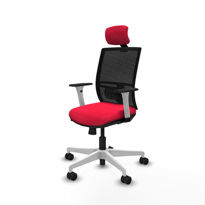 PIQUERAS Y CRESPO Silla de oficina Yunquera con mecanismo Sincro/Traslack, Rojo y Negro PIQUERAS Y CRESPO Silla de oficina Yunquera con mecanismo Sincro/Traslack, Rojo y Negro