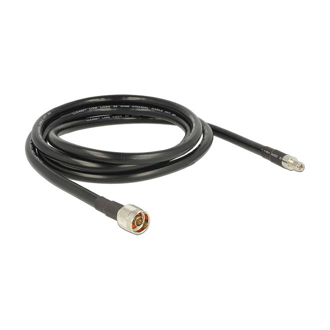 DeLOCK Cable coaxial HF N Stecker a RP-SMA Stecker 2 m CFD400