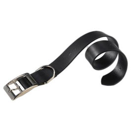 Ferplast Collar de Cuero Natural Negro 25x45 cm