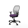 PIQUERAS Y CRESPO Silla de oficina Jorquera Morado/Blanco con mecanismo Sincro/Traslack