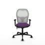 PIQUERAS Y CRESPO Silla de oficina Jorquera Morado/Blanco con mecanismo Sincro/Traslack