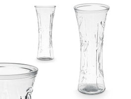 Giftdecor Jarrón de Vidrio Clásico Grande Transparente 12x28x12 cm (Set de 6)