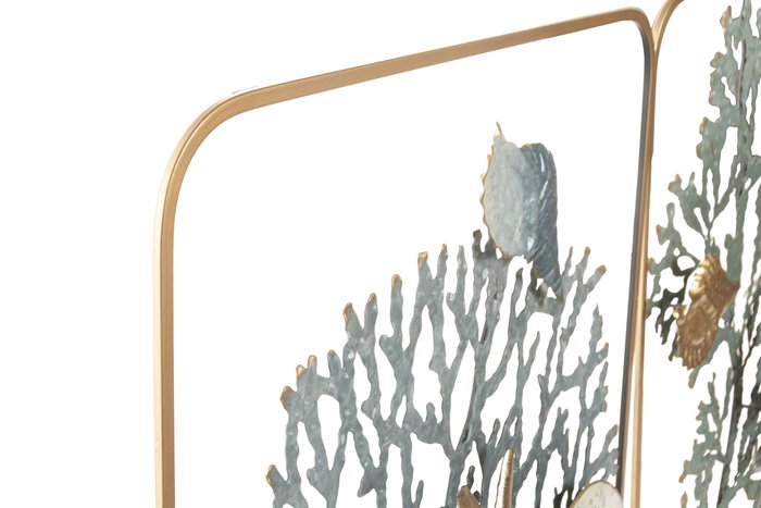 DKD Home Decor Decoración de Pared Metal 50x50 Marino Surtido de 4 Piezas DKD Home Decor Decoración de Pared Metal 50x50 Marino Surtido de 4 Piezas