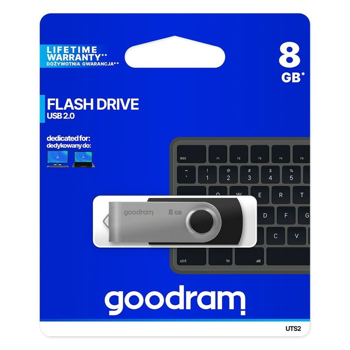 GOODRAM Pendrive 8GB USB 2.0 Negro GOODRAM Pendrive 8GB USB 2.0 Negro